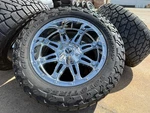 Set 4 20" Fuel D530 Hostage 20X10 5X5.5 5X150 -18MM Chrome Plated Wheels Toyo Rt. Fixed Price $2900.00.