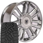 5358 Chrome 22X9 Oe Wheels Llc Rims & 285/45R22 Rt Tires Set 6X139.7 31ET. Fixed Price $2276.00.