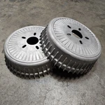 Finned Buick Drum Covers Aluminum Street Hot Rod Custom 9" Rear Brakes Vtg Style. Fixed Price $499.99.