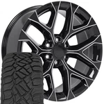 5668 Black 22X9 Oe Wheels Llc Rims & 285/45R22 Rt Tires Set 6X139.7 24ET. Fixed Price $1832.00.