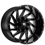 Off-road Monster Wheels M12 24X14 Gloss Black Milled (4PCS) A2. Fixed Price $1872.00.