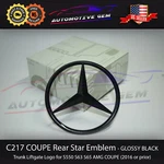 C217 Coupe Mercedes Gloss Black Star Emblem Rear Trunk Lid Logo Amg S63 2014-16. Fixed Price $55.19.