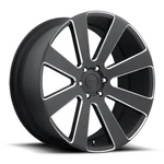 Dub 1PC S187 8-BALL 24X10 6X5.5 Matte Black Milled Wheel 24" 20MM Rim. Fixed Price $588.00.