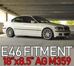 18X8.5 Avant Garde M359 Wheels Set For Bmw E46 323 325I 328I 330I 18" Rims Csl. Fixed Price $1496.00.