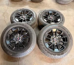 Set Of 4 Used '22-'26 Toyota Tundra Trd Black 20" Oem Wheels 265/60R20 Falken Lt. Fixed Price $1395.00.