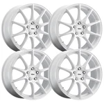 (SET-4) Voxx Cotto 17X7.5 5X4.5/5X114.3 White 40MM Wheels Rims Inch. Fixed Price $746.00.