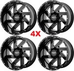 20X12 Gloss Black Milled Wheels Rims F-150 Ram F150 Deep Lip. Fixed Price $1595.00.
