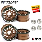 Vanquish 1.9 Aluminum Kmc XD229 Machete V2 Beadlock Bronze Wheels (4) W/hubs. Fixed Price $149.99.