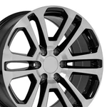 20" Rim Fits Chevy Sierra Silverado Wheel Black Mach'd 20X9 CK158 4741 Set Of. Fixed Price $944.00.