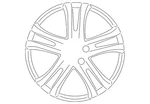 Genuine Volkswagen Wheel Alloy 5N0-601-025-T-88Z. Fixed Price $833.25.