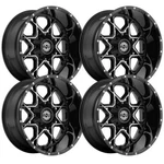 (SET-4) Scorpion SC10 17X9 5X127/5X139.7 12MM Black Machined Wheels Inch. Fixed Price $778.00.