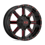 20X10 XD838 Mammoth Gloss Black Milled W/ Red Tint Wheel 8X170 (-18MM). Fixed Price $299.70.