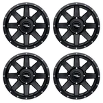 4PCS 15" Rocktrix RT106 Atv Utv Wheel Rim 15X7 ET10 4+3 Offset 4X156 4/156 Black. Fixed Price $585.69.