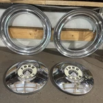 2 1955-1960 Ford Thunderbird Fairlane 10.5" Poverty Dog Dish Hubcap Beauty Ring. Fixed Price $155.55.