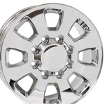SET(4) 18X8 Chrome 5501 Rims 8X165 Fit Pre 2010 Chevrolet Silverado 2500/3500. Fixed Price $1168.00.