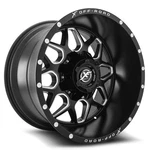 20X10 Off-road XF-202 Matte Black & Milled Wheel 5X4.5/5X5 (-12MM). Fixed Price $443.00.