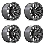 Set 20" Fuel D804 Flame 20X10 6X5.5 -18MM Blackout Wheels Lifted Truck Rims. Fixed Price $1840.00.