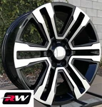 X9" Inch Rw 2017 2018 Denali Wheels For Chevy Tahoe Machined Black Rims Set. Fixed Price $1259.00.