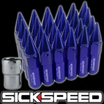Sickspeed 24 Pc Blue Spiked Aluminum Extended Locking Lug Nuts 1/2X20 L23. Fixed Price $94.25.