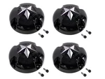 4X New Off-road Wheels Gloss Black Center Caps M38-M12 Msa-cap. Fixed Price $72.00.