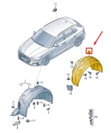New Audi A3 Sportback Rear Left Arch Liner 8Y0810171A No Duty To. Fixed Price $105.86.