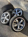 Bridgestone Blizzak Tires And Beyern 5 Spoke Rapp Style Wheels. Fixed Price $1000.00.