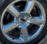 2014 Tahoe Wheel 20X8-1/2 5 Spoke Covered Lug Nuts Tapered Chrome Opt. Fixed Price $323.30.