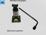 F75A17A083GA 98 99 00-02 Ford Expedition Bottle Jack, Spare Tire Tool Lug Wrench. Fixed Price $59.00.