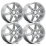 (SET-4) Raceline Apex Hyper Silver 18X8 5X110 40MM Wheels Rims Inch. Fixed Price $1115.00.