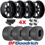 Matte Black Wheels Rims Rhino Glamis Bfgoodrich Ta KO2 Tires 2656518. Fixed Price $2695.00.