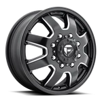 17X6.5 Fuel D538 Maverick Dually Front Black & Milled Wheel 8X210 (116MM). Fixed Price $330.00.