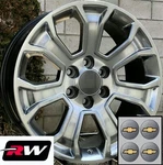 22 X9" Inch Chevy Tahoe Oem Specs 5665 Wheels 2017 2018 Hyper Silver Rims. Fixed Price $1459.00.