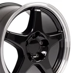 17X9.5 Rims Fit Corvette Camaro ZR1 Wheels Black Machined Set Of 4. Fixed Price $747.00.