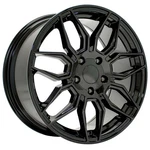 18" Oe Wheels CV03C Gloss Black 18X8.5 5X4.75 Rim 52MM For Chevy Pontiac. Fixed Price $253.00.