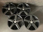 (4) Vw Volkswagen Jetta Gli Satin Black Powder Wheels Rims + Caps 17" HOL.69912. Fixed Price $795.00.