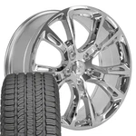 20X8.5 Wheels Tires Fit Jeep Cherokee SRT8 Chrome Rims 9113 W1X. Fixed Price $2444.00.