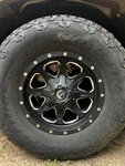 16 Inch Fuel Boost 6X5.5 Great Condition With Decent Tires No Cracks Scratchs. Fixed Price $850.00.