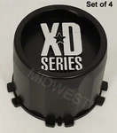 New Set Of 4 XD128 Machete Small 5 Lug Wheel Rim Center Caps XDPL120CPS-SB. Fixed Price $140.00.