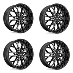 Set Dub S263 Og 24X10 6X5.5 Gloss Black Milled Wheels 24" 25MM For Nissan Rims. Fixed Price $2352.00.