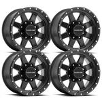 (SET-4) Raceline Defender Black 16X8 5X114.3 0MM Wheels Rims Inch. Fixed Price $1155.00.