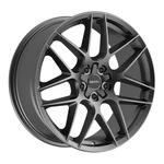 Blem Wheel - Motiv 435G Foil Rim 18X8 5X115/5X120 Offset Gunmetal. Fixed Price $100.00.