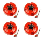 4X New Off-road Wheels Red Black Star Center Caps M38-M12 Msa-cap. Fixed Price $72.00.