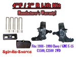 4" Lifting SPINDLES+2" Blocks For 88 -98 Chevy Gmc C1500 C2500 2WD. Fixed Price $343.08.