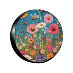 Spare Tire Cover For Trailer Rv Suv Truck-retro 15 Inch Elegant Wildflowers. Fixed Price $26.85.