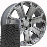 Oe Wheels CV93 20X8.5 Hyper Rims & 275/55R20 R/t Tires Set 6X139.7 31ET. Fixed Price $1953.00.