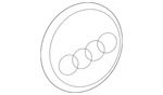 Genuine Audi Center Cap 8D0-601-170-Z17. Fixed Price $44.35.