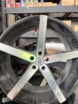22" Borghini B35A Wheel 22X9.5 +13 5X115 74.2 Black Machined Rim Last. Fixed Price $500.00.