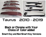 Custom Chrome Black Door Handle Overlays 2010-2020 Ford Taurus You Pick Clr. Fixed Price $125.00.