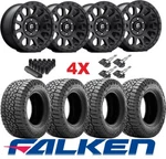 Fuel Vector Black Wheels Rims Tires 285 75 17 Falken Wildpeak AT4/W Package. Fixed Price $2795.00.