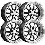(set Of 4) Alloy Creations AC515 18X8 5X5" +0MM Black/machined Wheels Rims. Fixed Price $1080.00.